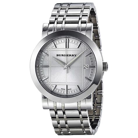 silver burberry watch mens|clearance burberry watches.